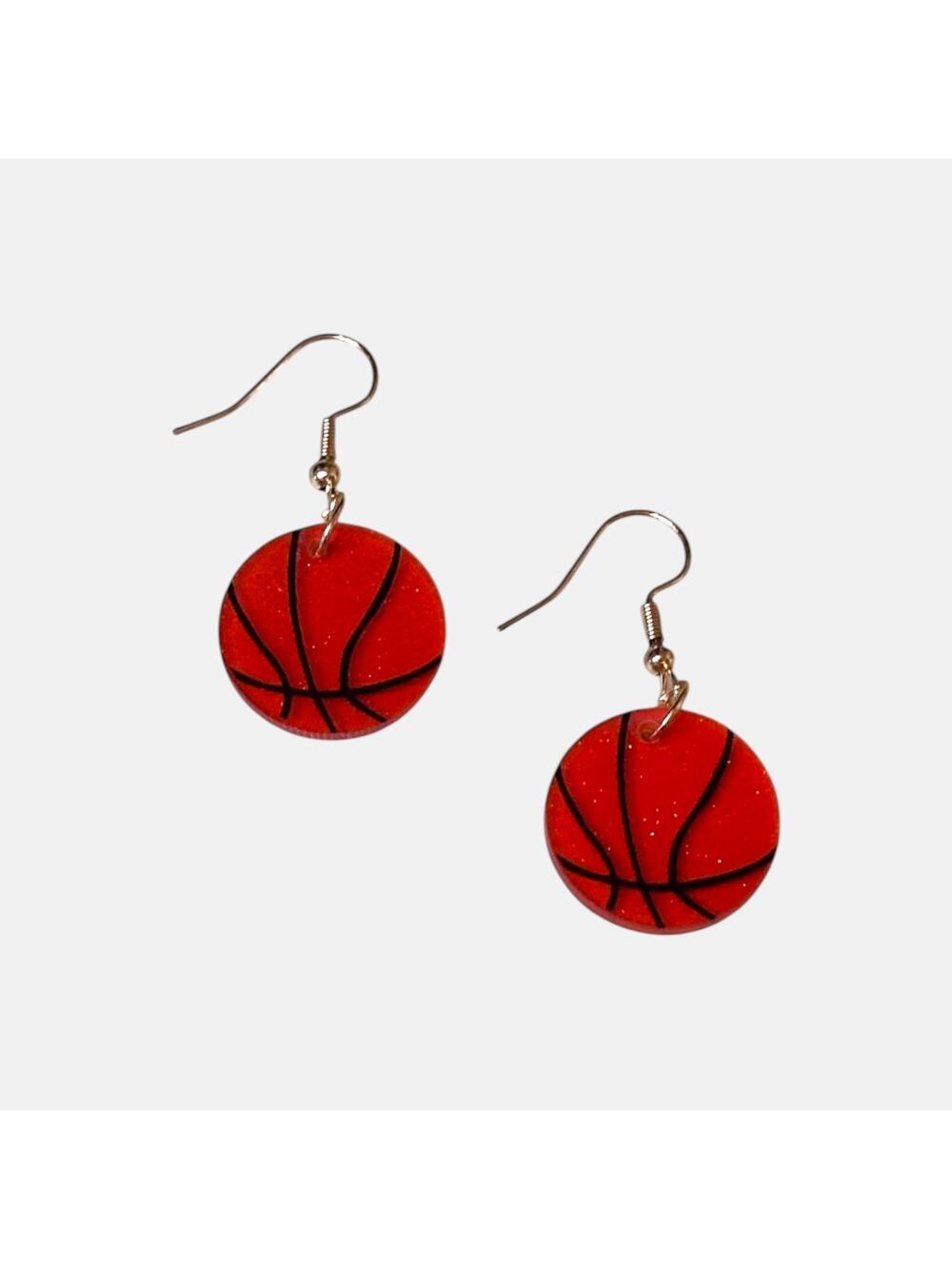 Small Basketball Arylic Drop Earrings